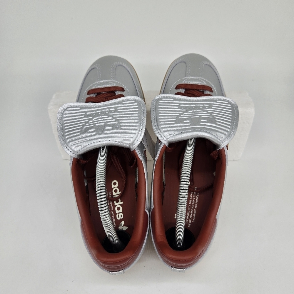 New Adidas Samba LT Women's Silver Metallic Ruby Sneakers Size 7.5 - Picture 5 of 8